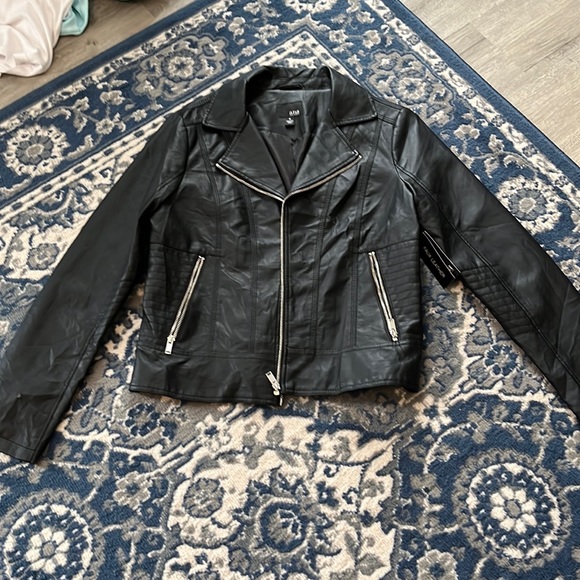 Ana Faux Leather Motorcycle Jacket 